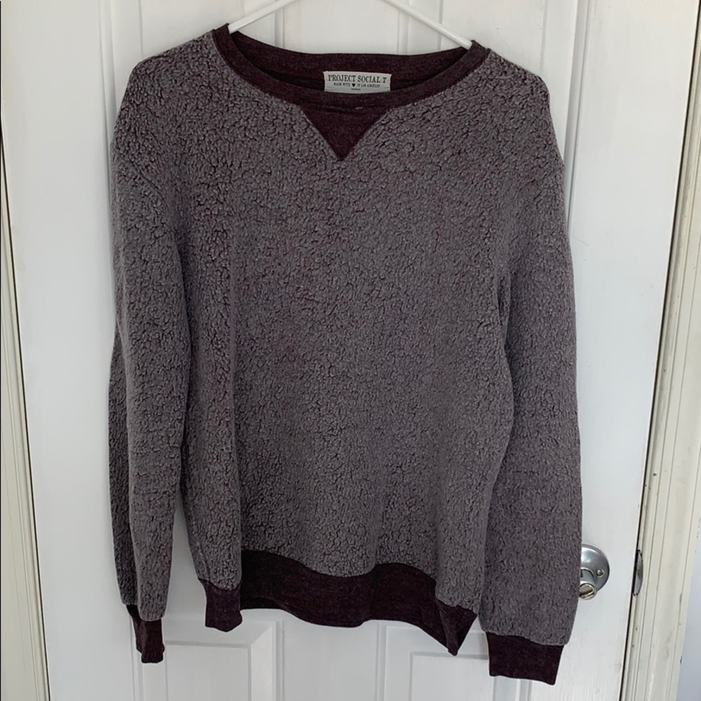 Purple long sleeve top super soft on the outside
